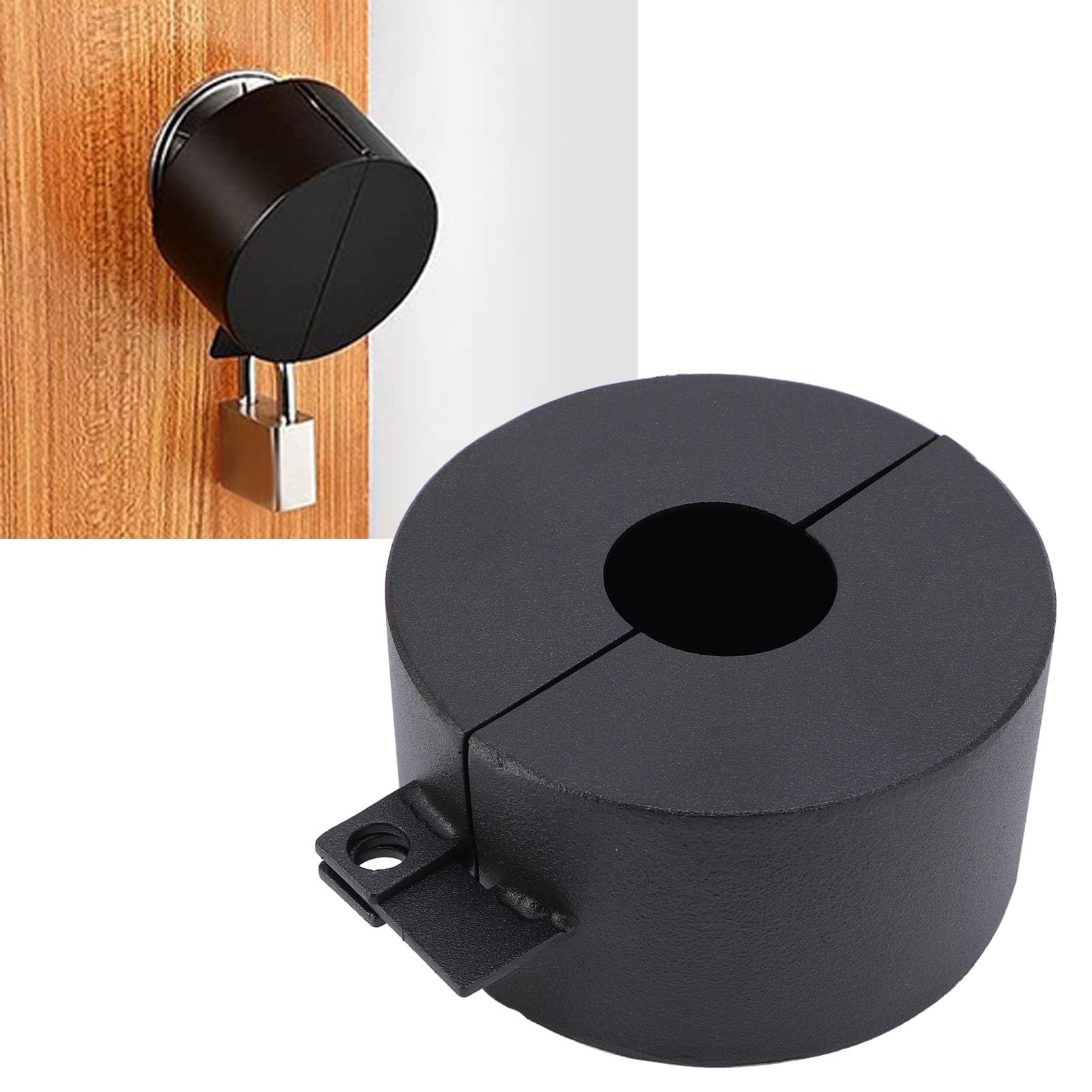 Fockety Dispositivo di blocco del pomello della porta, copertura di sicurezza del pomello della porta, copertura della maniglia della porta per maniglia, rubinetto, valvola