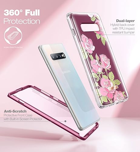 Miniatura 10 de SURITCH Funda para Samsung Galaxy S10 mejorada, protector de pantalla antiarañazos integrado protección de doble capa protección completa a prueba