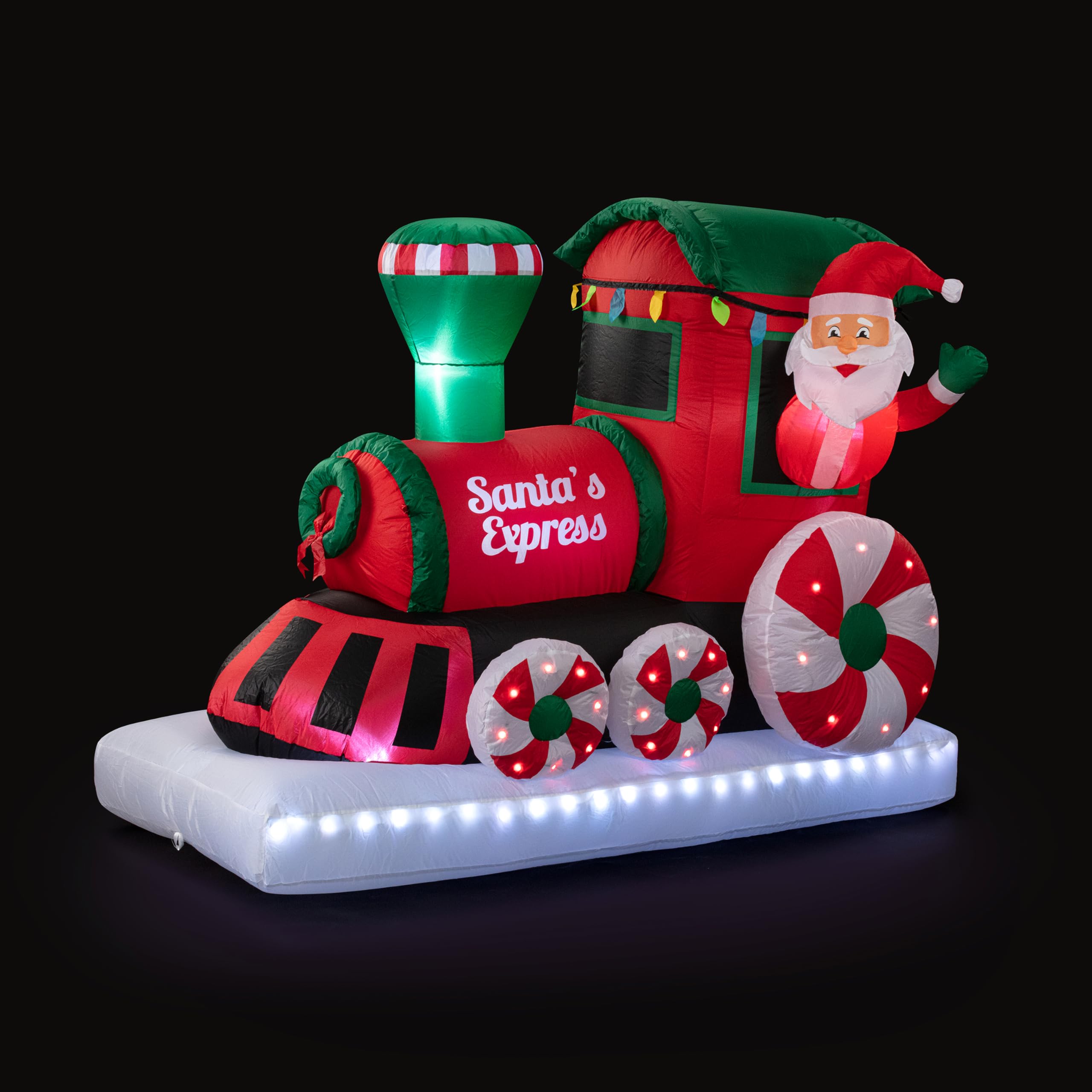Mr. Christmas 1,8 m Gonflable Extérieure Lumineuse - Train Express du Père Noël