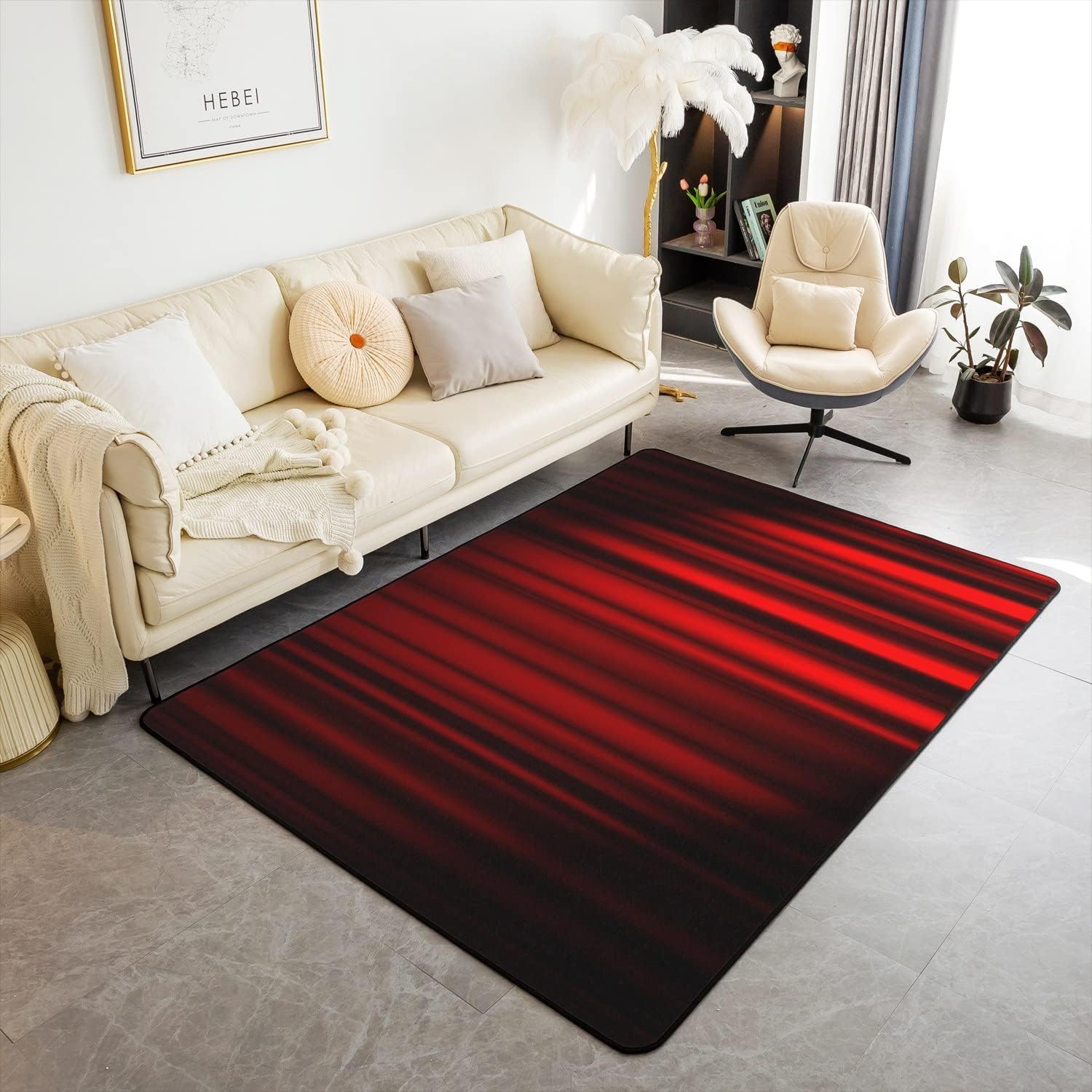Tapis pour salon 3D doux et lavable, idéal pour l'aire de jeux des enfants dans la chambre