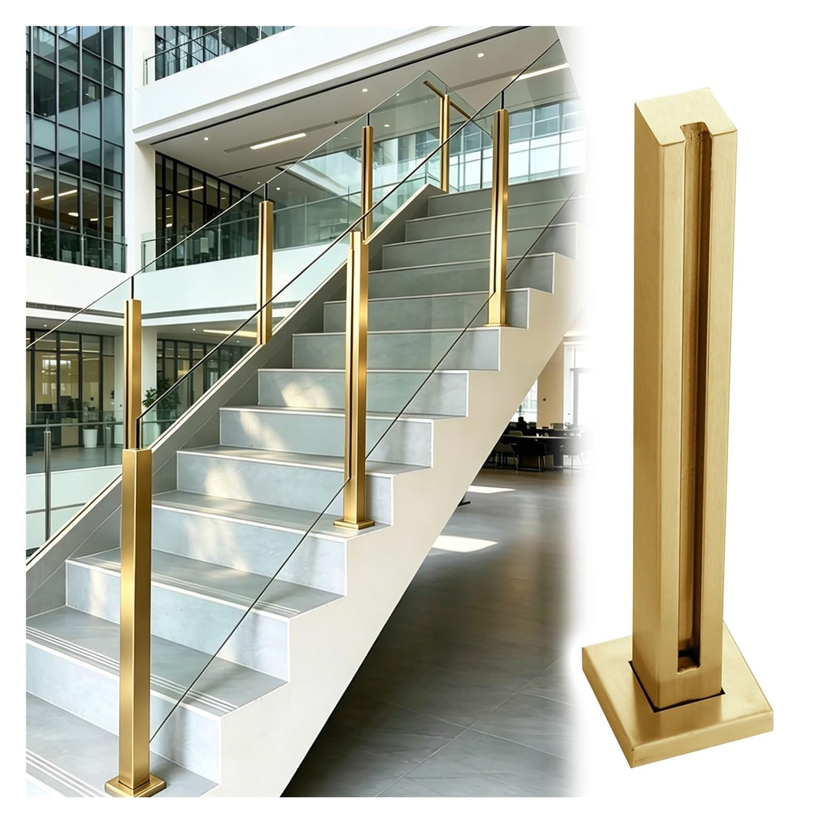 Stair Railing Post System Stainless Steel Staircase Handrail Balusters