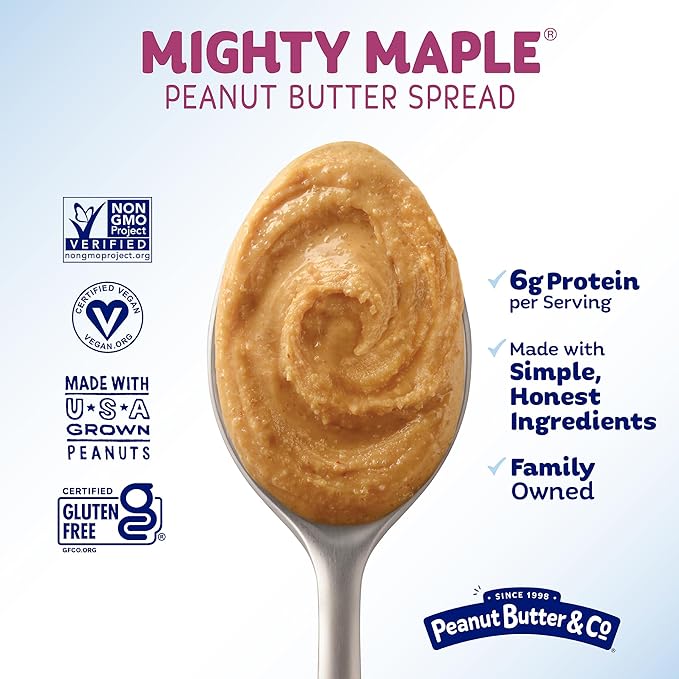 Mantequilla de Maní Peanut Butter & Co. Mighty Maple, 6g Proteína, Sin Gluten, Vegano, Pack de 6 miniatura 4