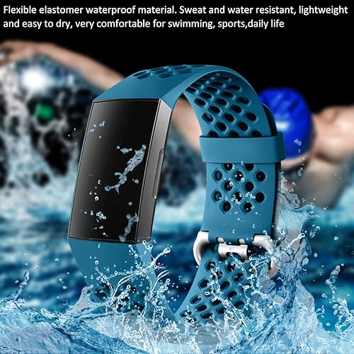 Vista 48 de Wepro - Correas de repuesto para bandas, impermeable, con orificios, transpirable, pequeña y grande, para mujeres y hombres, Negro