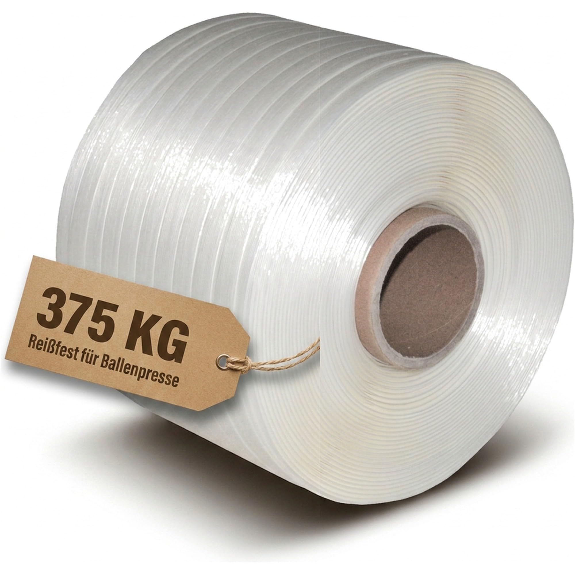 4 rouleaux de ruban de cerclage de 13 mm de large, 500 m de long chacun, résistance à la déchirure 375 kg pour noyau de presse 60 mm