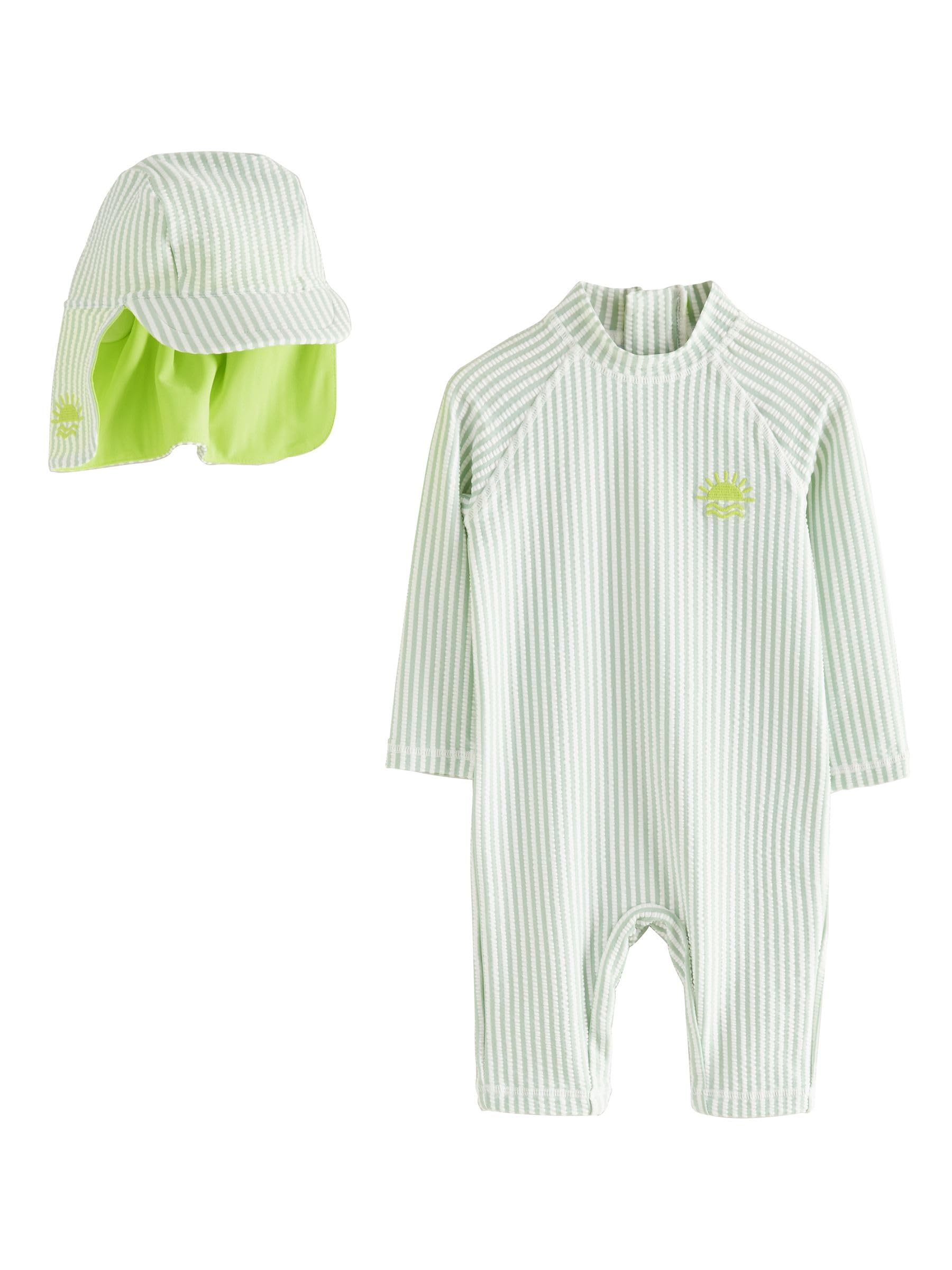 NEXT Niños Conjunto de bañador y Gorro con protección Solar