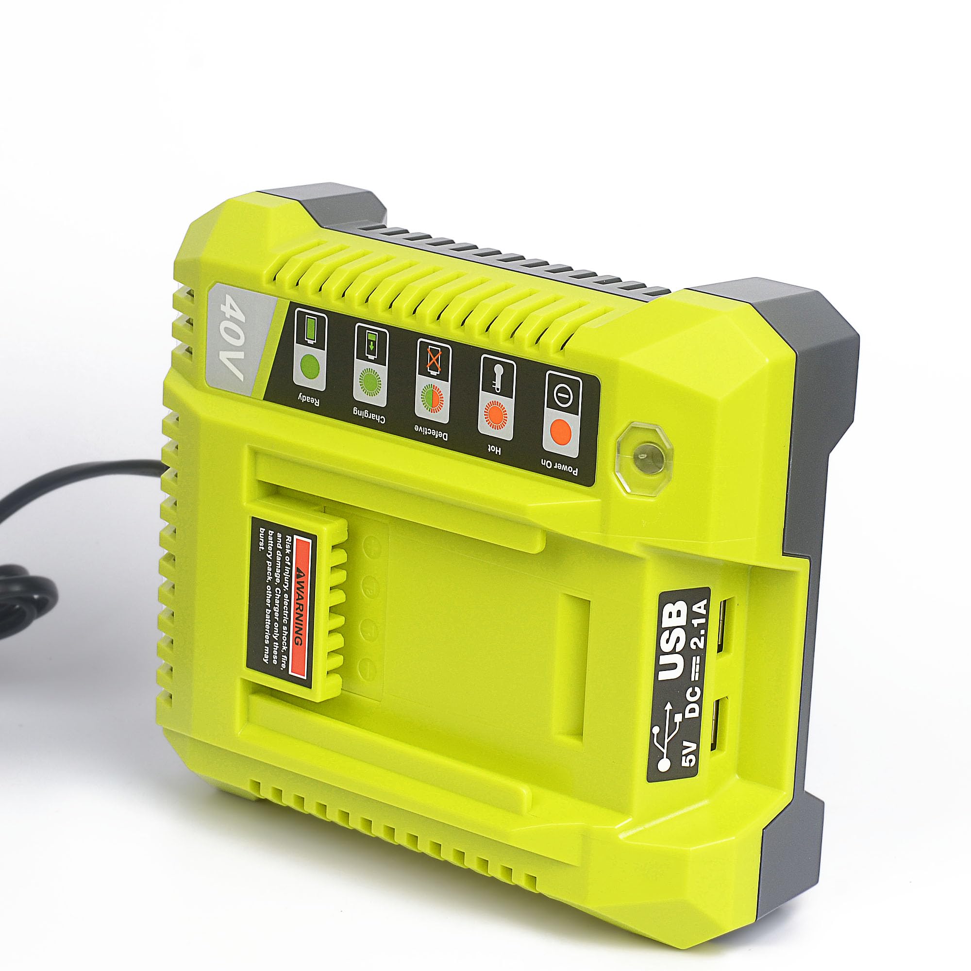 For Ryobi 40V Battery Charger OP401, Lithium-ion Battery Charger for Ryobi 40V Lithium Battery OP4015 OP4026 OP4026A OP4030 OP4040 OP4050 OP4050A