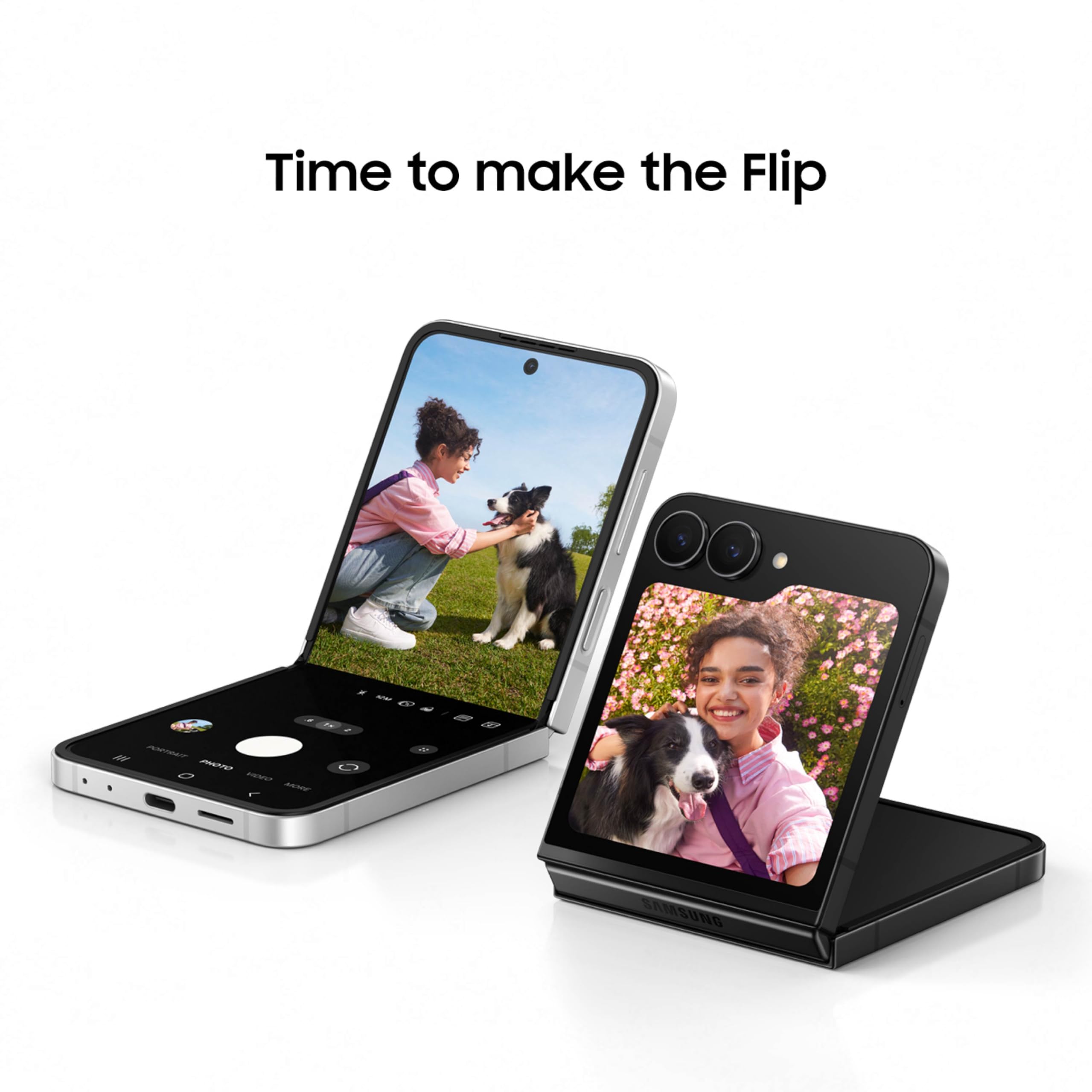 Samsung Galaxy Z Flip7 FE Cell Phone, 256GB AI Smartphone, Unlocked Android, Long Battery Life, 2025, US 1 Yr Manufacturer Warranty, White