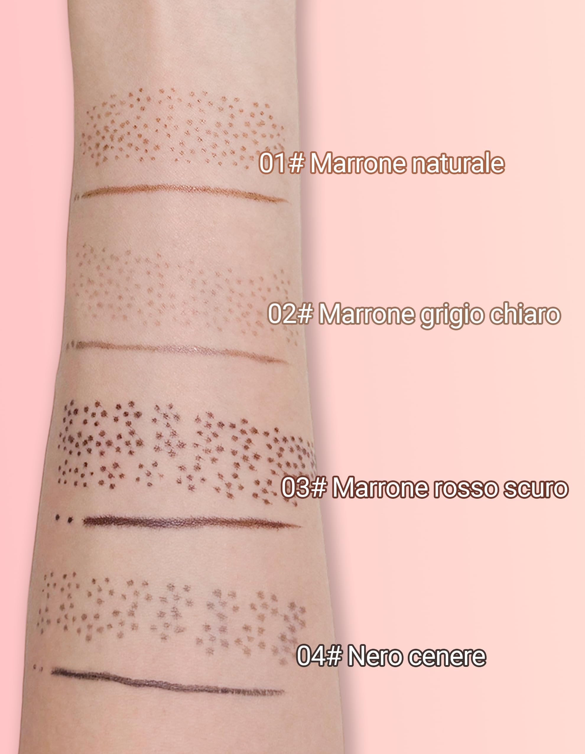 Erinde 2 in 1 Doppia Punta Penna per Lentiggini & Tampone per Lentiggini, Impermeabile e Durevole Freckle Tattoo, con Punta Precisa a 15°, Realistico Tatuaggio Liquido Naturale per Lentiggini #01+02