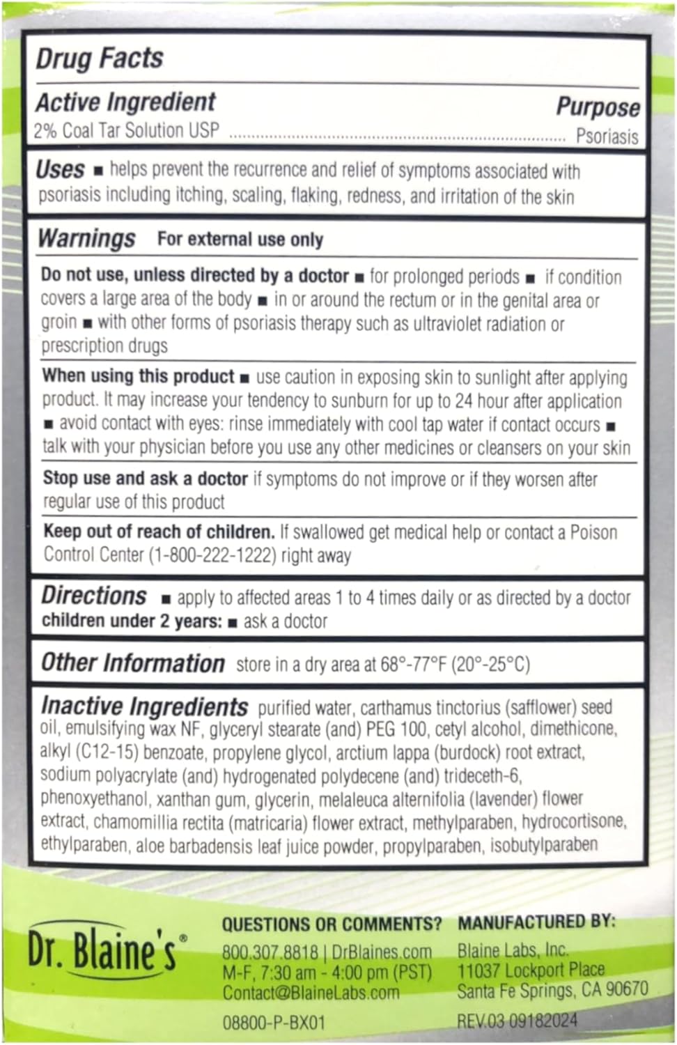 Dr. Blaine's RevitaDERM Psoriasis Treatment 4 oz (Pack of 3)