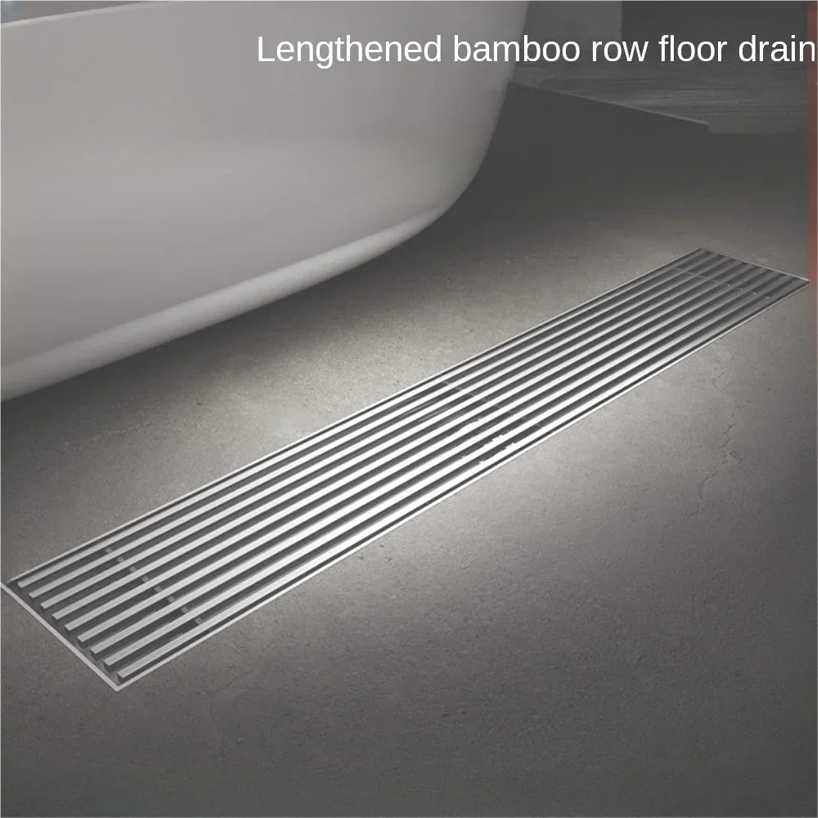 Desague Ducha Desagüe de Piso Largo 20-90CM, Plato Ducha Rectangular Acero Inoxidable 304, desagüe baño