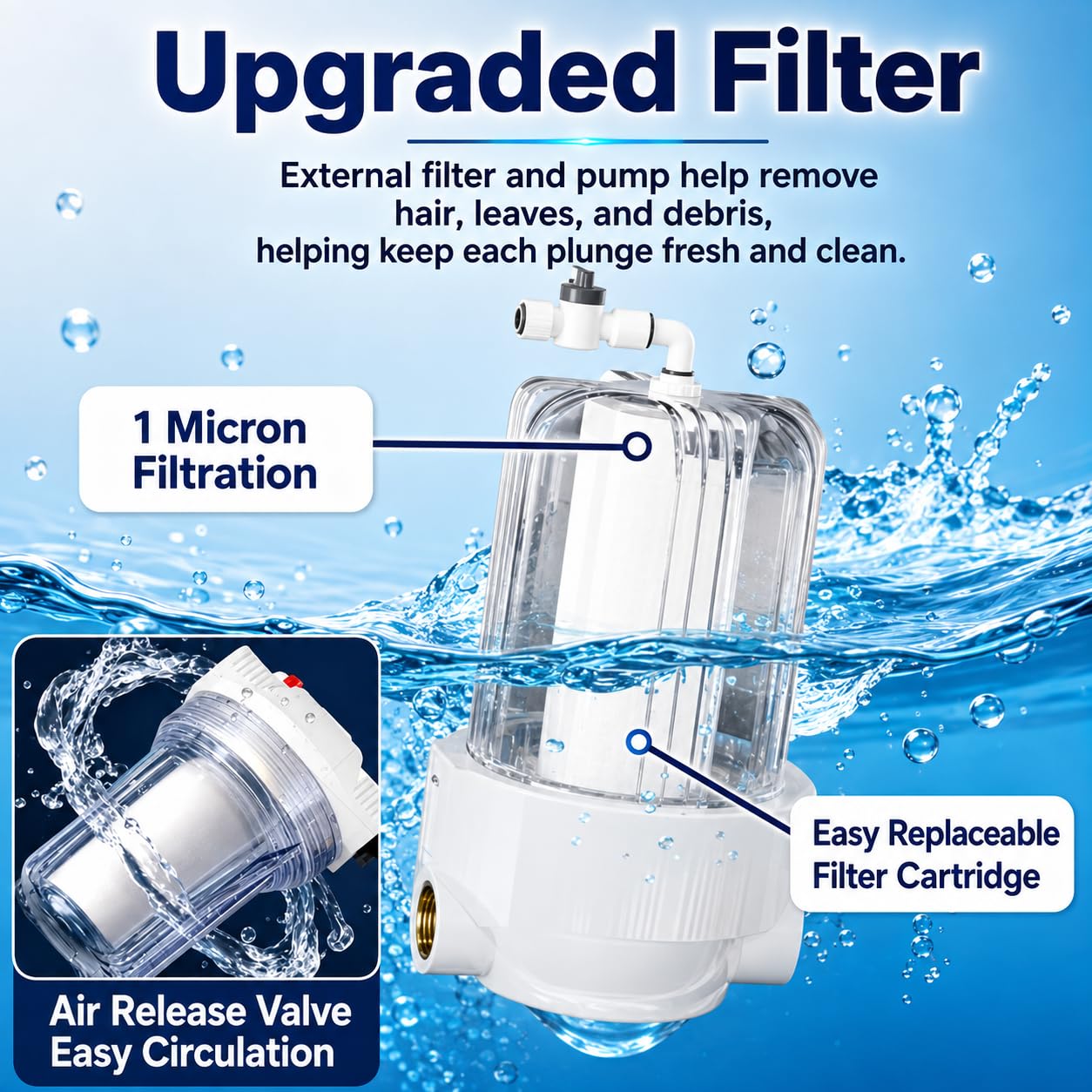 Refrigeratore 1/3 HP per Bagno Freddo con Pompa e Telecomando | Filtro Esterno e Materiale Filtrante per Configurazioni di Bagno Freddo Domestiche e Professionali.