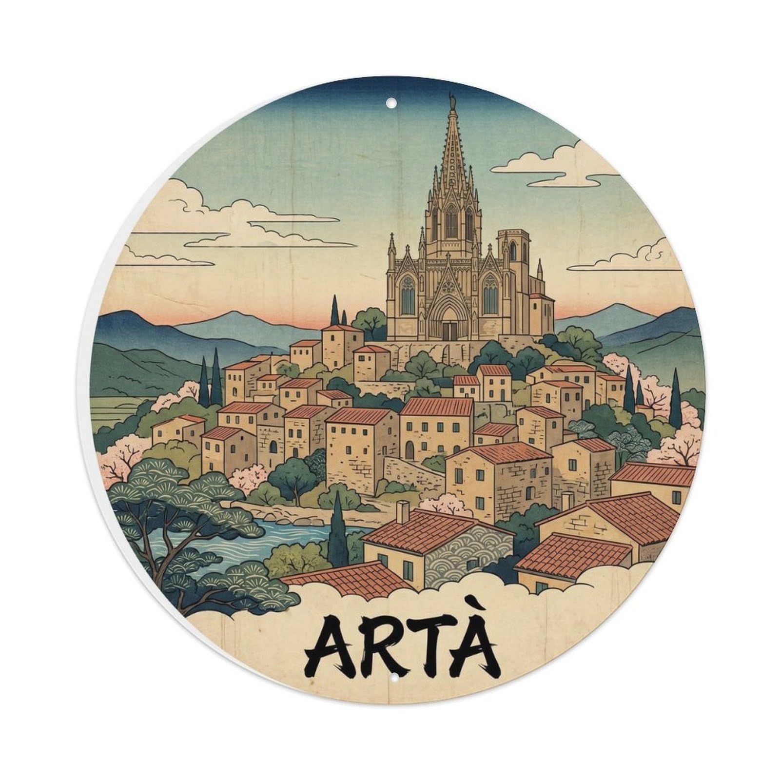 Olhnbad Style Arta Village Mediterranean Heritage Mallorca Metal Tin Sign