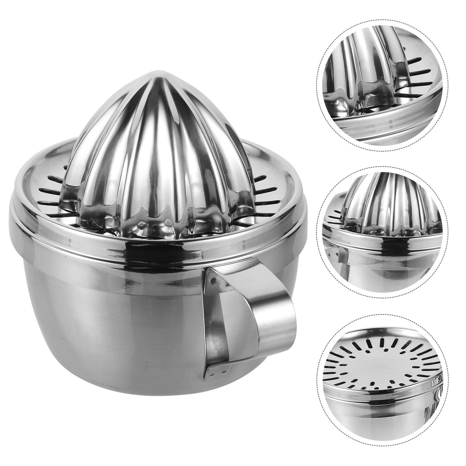 VILLCASE Spremiagrumi Manuale in Acciaio Inox Impugnatura Comoda e Resistente, per Casa e Negozi di Tè, Spremiagrumi Portatile per Agrumi