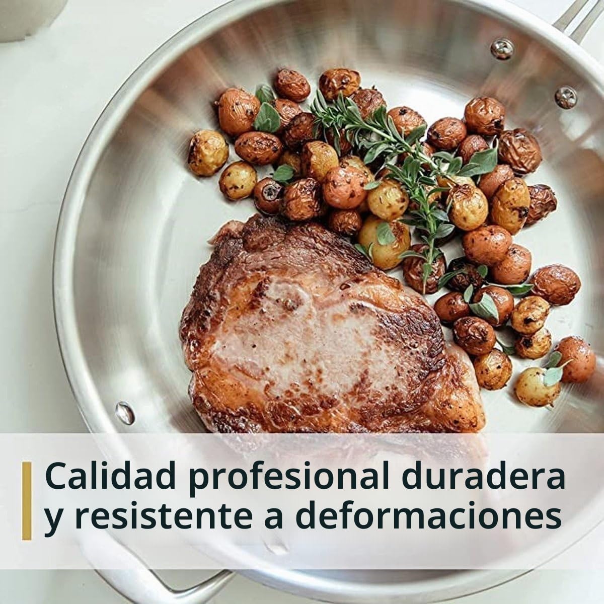 Royalty Line RL-1232 Set bateria de cocina ollas, sartenes de acero inoxidable 12 piezas