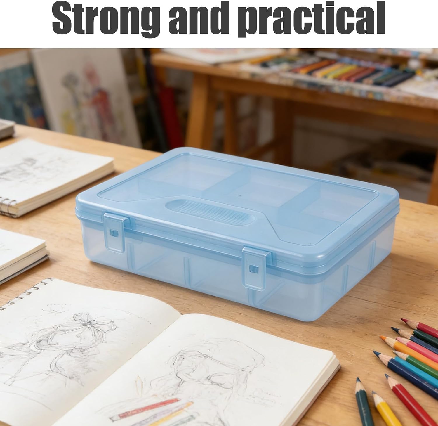 Double Layer Painting Case for Students and Artists, 2 Pack