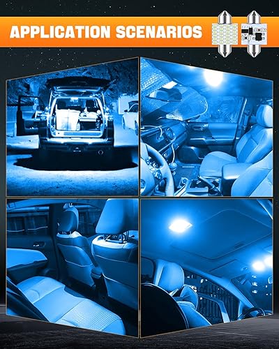 Miniatura 89 de LUYED Juego de chips 2 X 570 de luz súper brillante 3014 48-EX 569 578 211-2 212-2 focos LED para luz de domo, blanco xenón