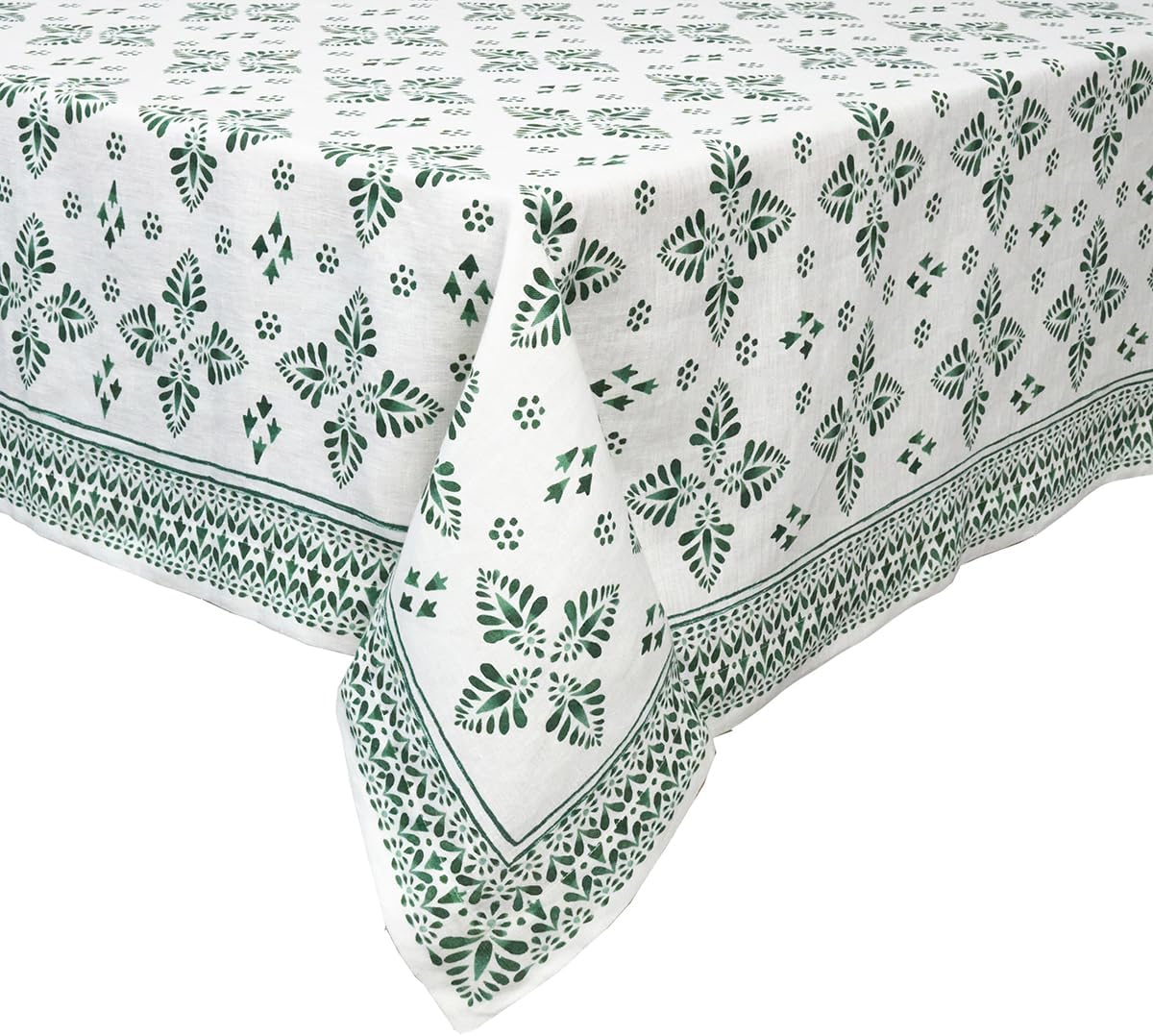 Juliska Iberian Border 60" x 120" Tablecloth - Evergreen
