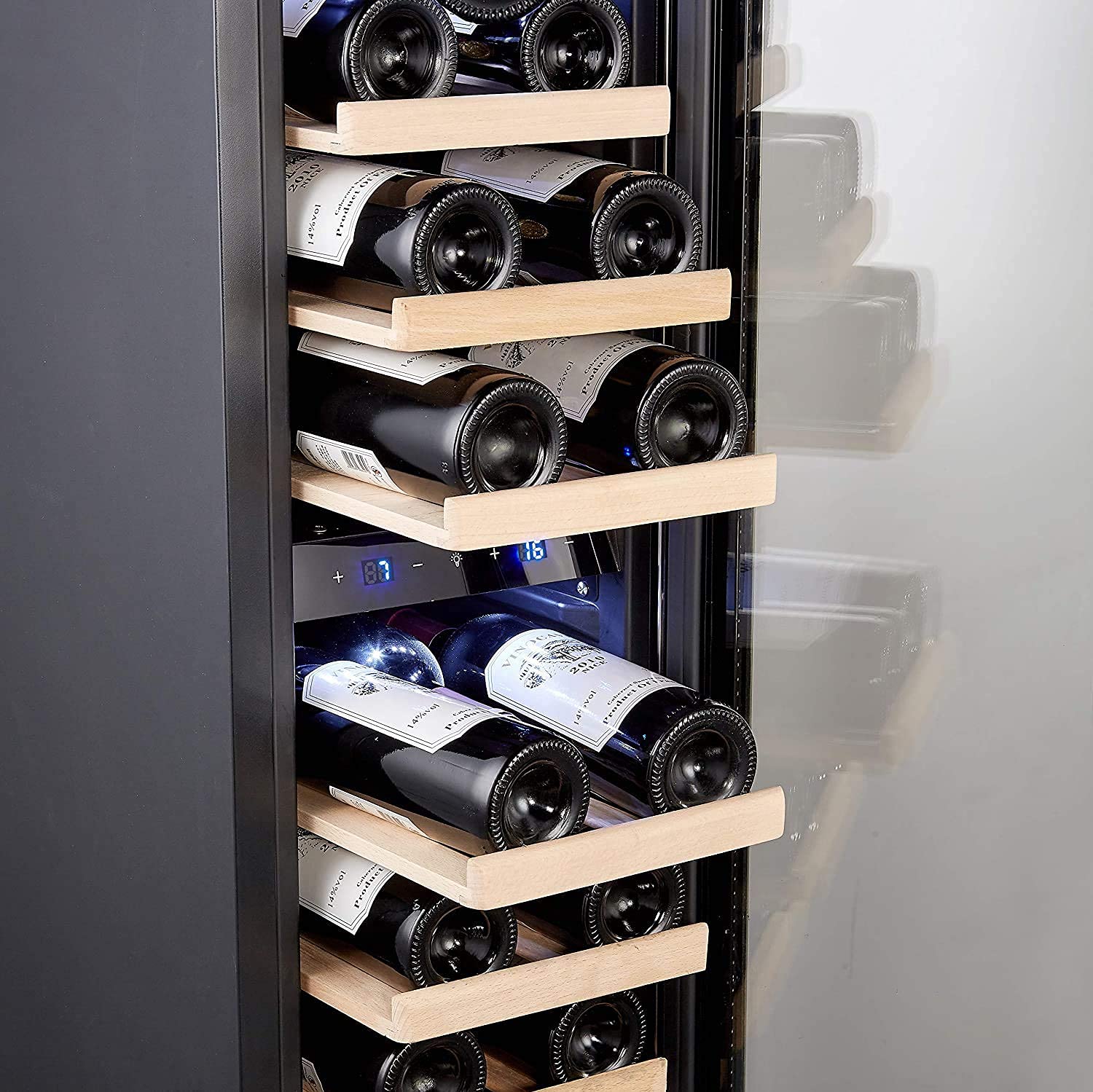 Kalamera Wine fridge,19 Bottle,65L,Freestanding Undercounter Cooler,2