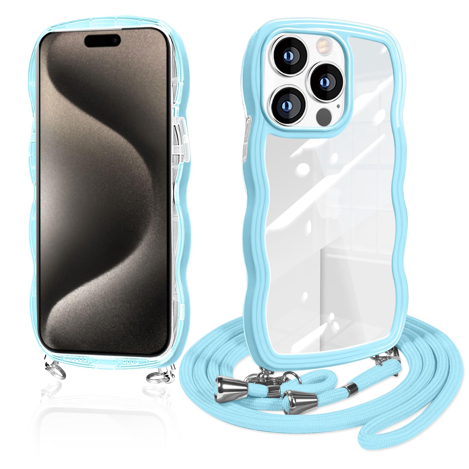 Amazon.co.jp: Guokaien iPhone 15 Pro 用の ケース クリア ショルダー