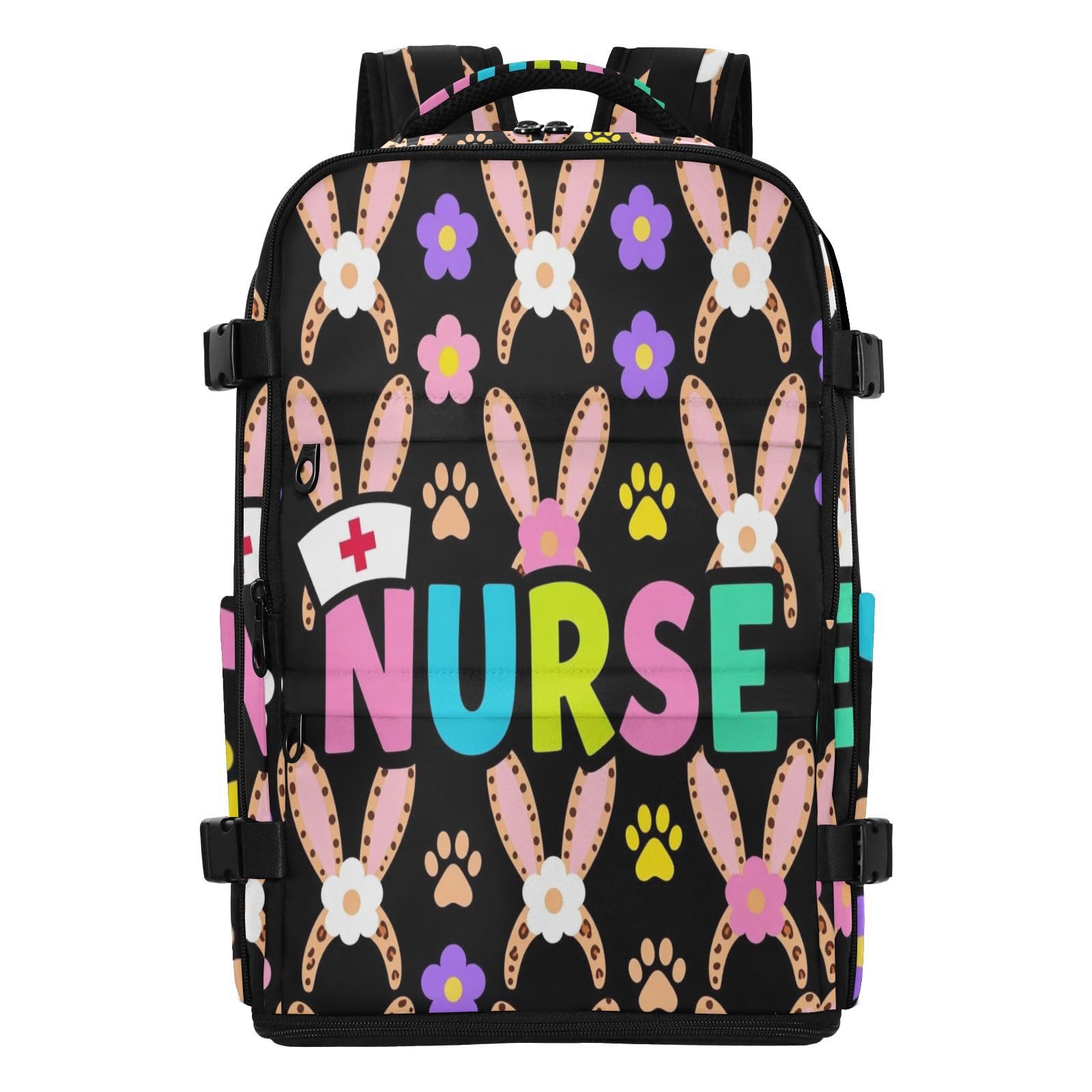 Plecak Torba na laptopa Torba na laptopa 15,6 cala do podróży służbowych | Wodoodporna lekka torba nauczyciela Krankenschwester Leben Rabbit 15,6-calowa torba na laptopa do samolotów bolso para