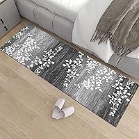 Vista 4 de Luyckfrazy Runner Rug for Entryway, Modern Grey Hallway Long Narrow Rugs Runner Kitchen Bathroom Living Room Low Pile Floor Carpet, 1m 1.5m 2m 2.5m