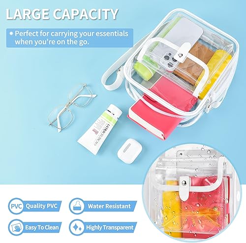 Miniatura 2 de SPODEARS Bolsa transparente aprobada para estadios, bolsa transparente para conciertos, festivales, deportes, eventos, eventos