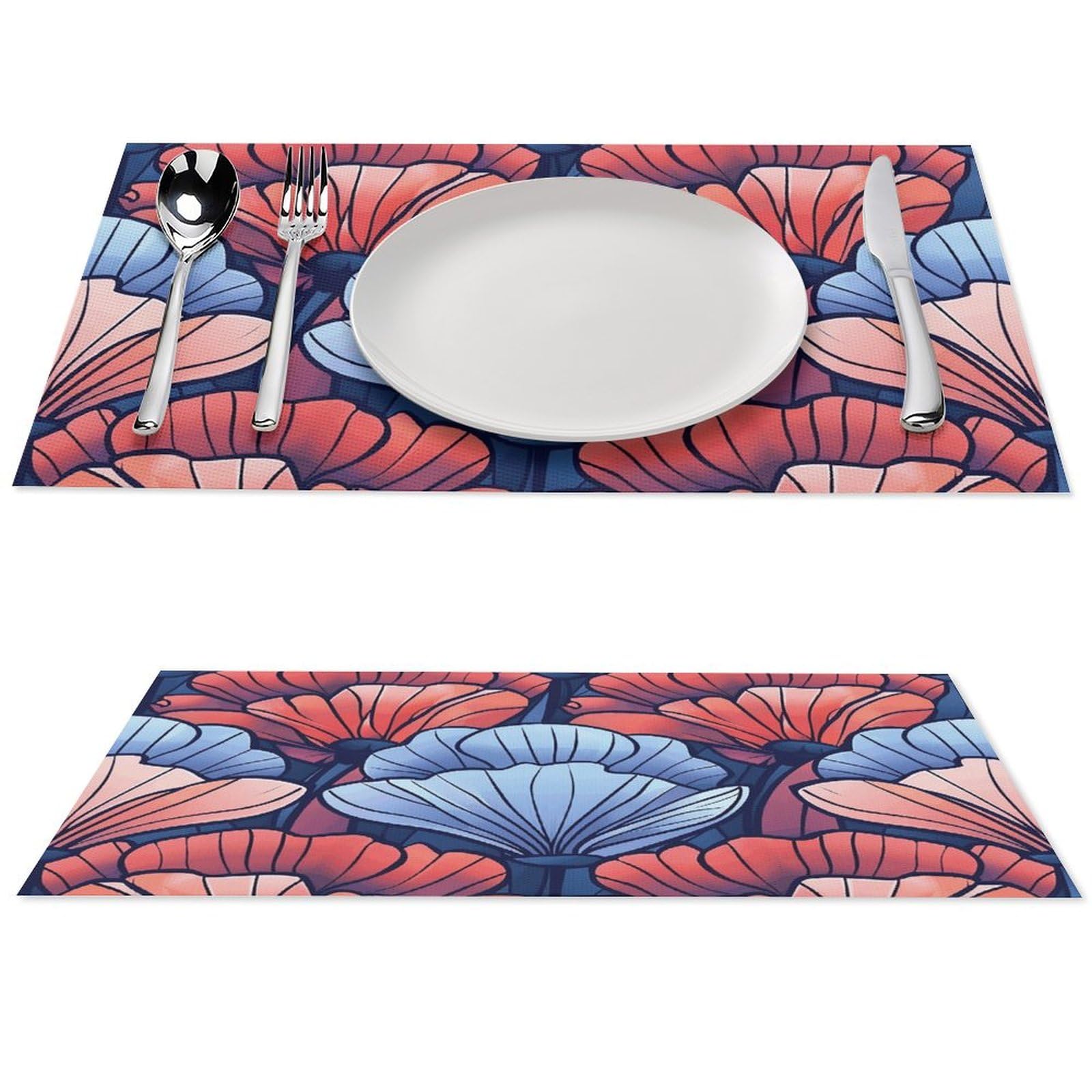 Nettoyage facile avec les sets de table art déco lavables et antidérapants en PVC
