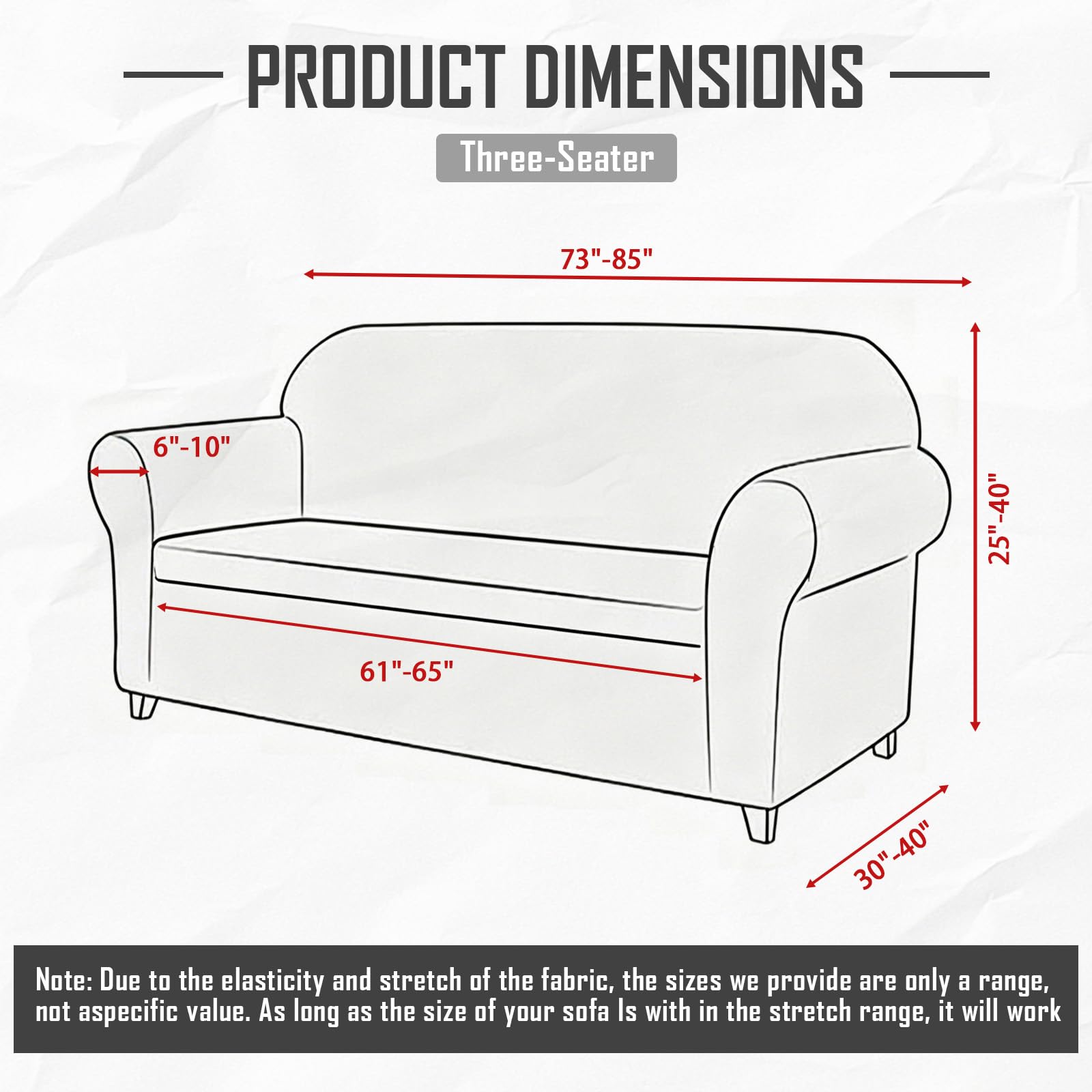 Funda de Sofá 3 plazas, Universales Fundas para Sillones Elástica con Reposabrazos, Funda para Sofa Antiarañazos Gatos, Cubre Sofa Antideslizante Antimanchas (Gris Claro)