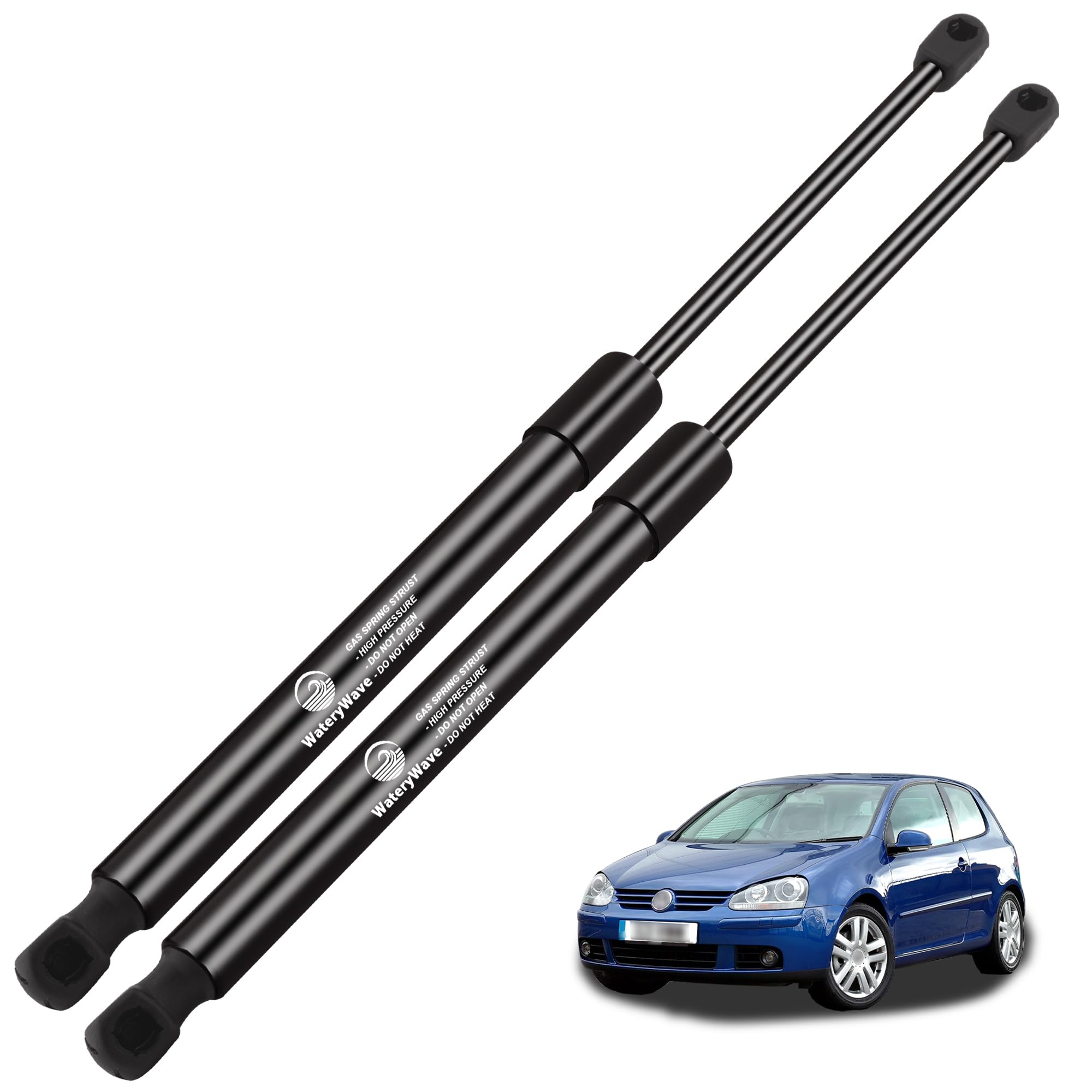 WateryWave 2X Heckklappendämpfer für VW Golf V 1K1 2004-2008 Gasdruckdämpfer Schwarz Gasfeder Kofferraum Dämpfer Heckklappe Ersetzen #1K6827550D,1K6827550A, 1K6827550B, 1K6827550D, 1K6827550E