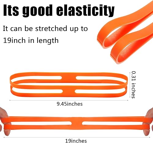 Miniatura 2 de Outus Bandas de goma de silicona con banda H de 9 pulgadas, bandas elásticas de colores surtidos para libros, cámaras, arte, cocina, envoltura,