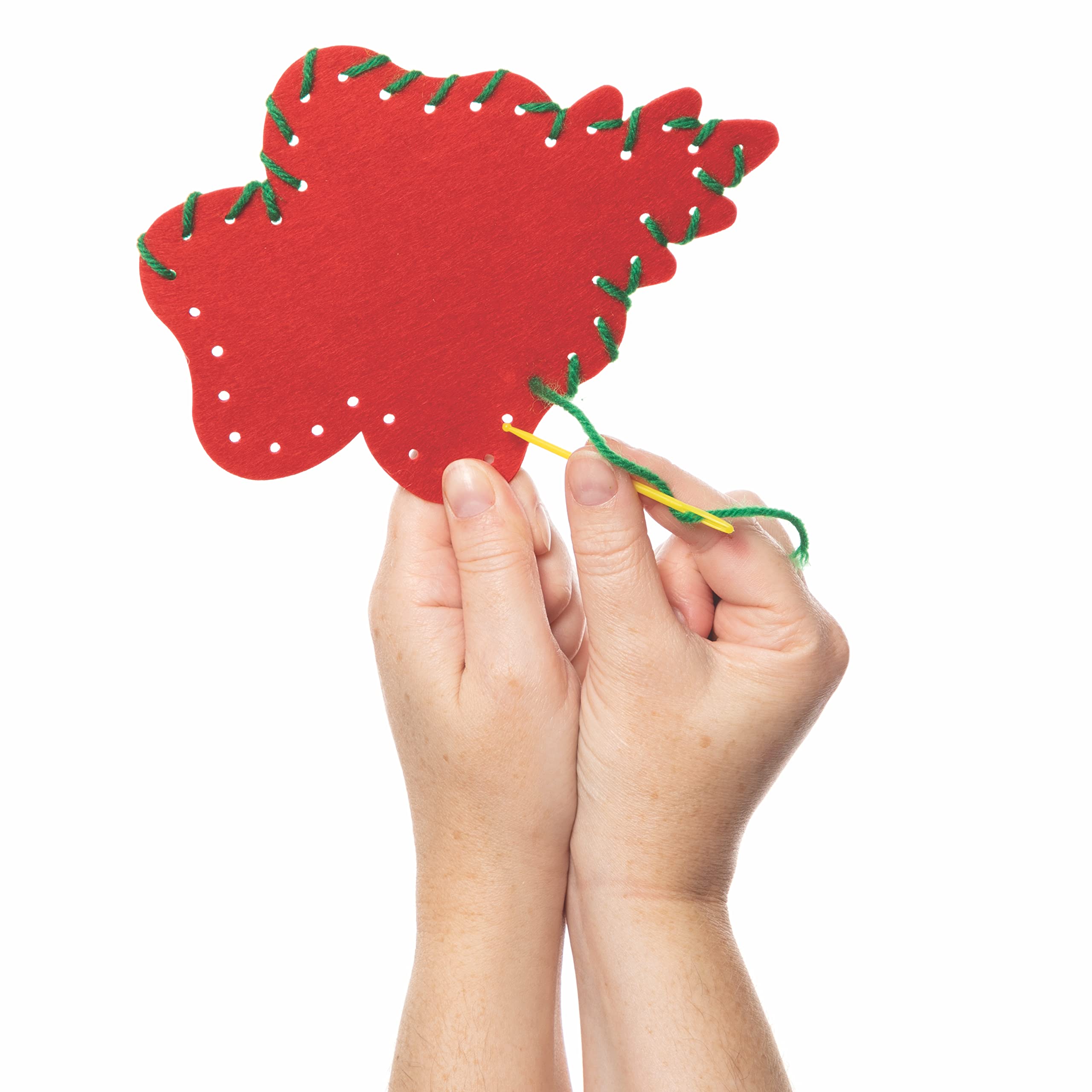 Baker Ross Mohnblume Nähset Für Kinder – 3er Pack, Bastelset Mit Filz, Wolle & Nadel, Größe Ca. 17 Cm