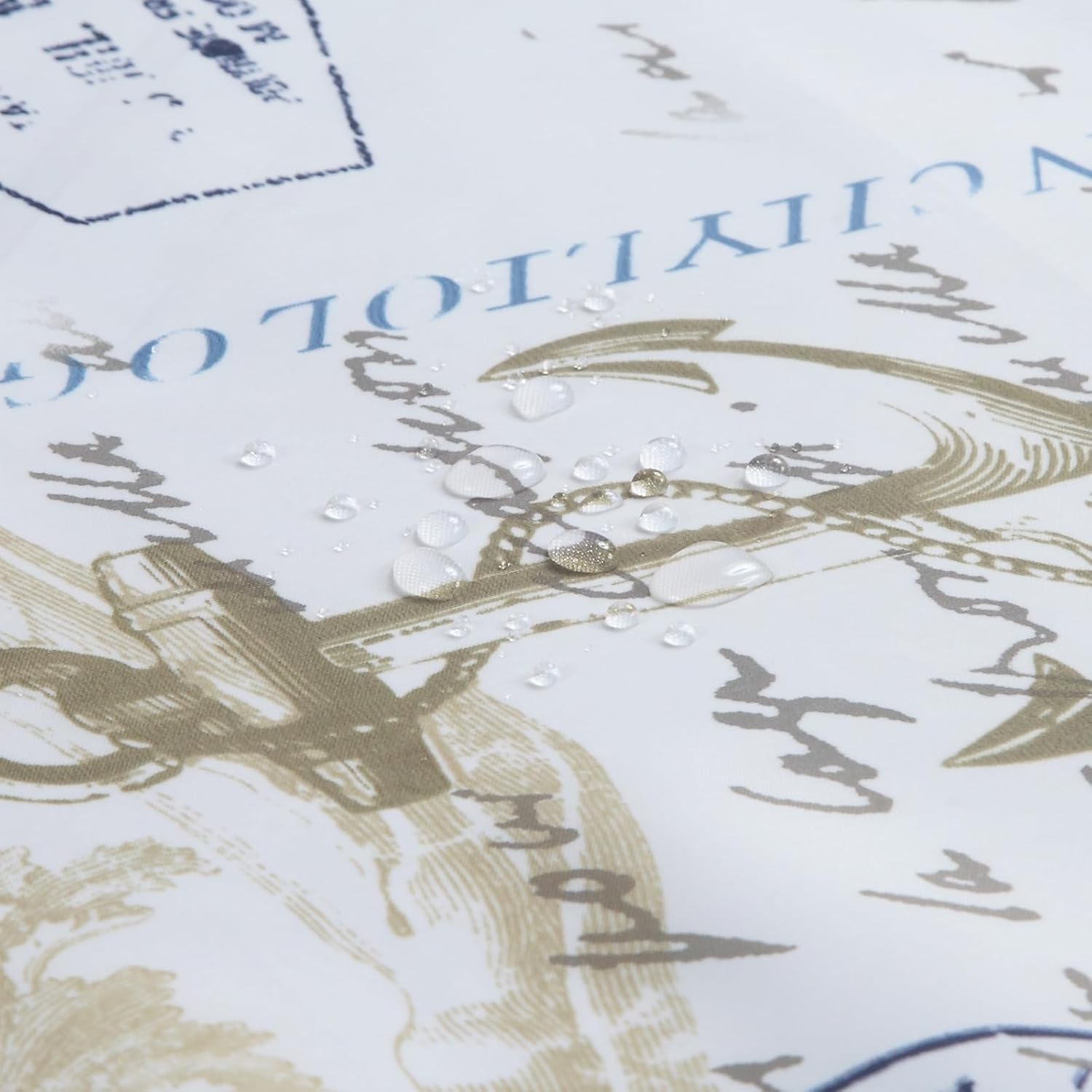 90 Inch Fabric Shower Curtain, Extra Long Coastal Shower Curtain, Under The Sea Starfish Seashell Print Shower Curtains for Bathroom, 72" W x 90" H