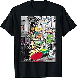 Classic Nicktoons Hanging On Stoop T-Shirt