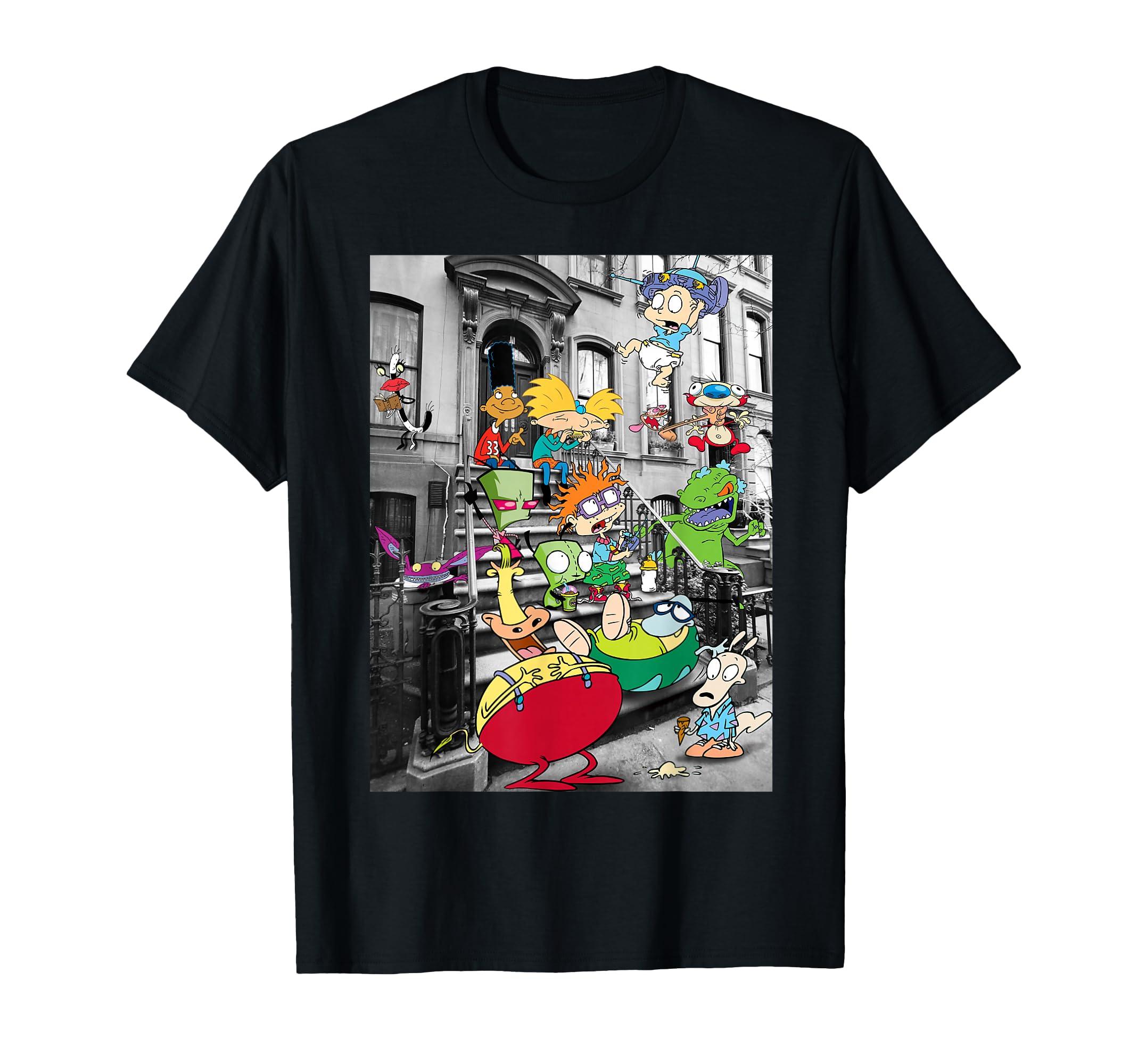 Classic Nicktoons Hanging On Stoop T-Shirt
