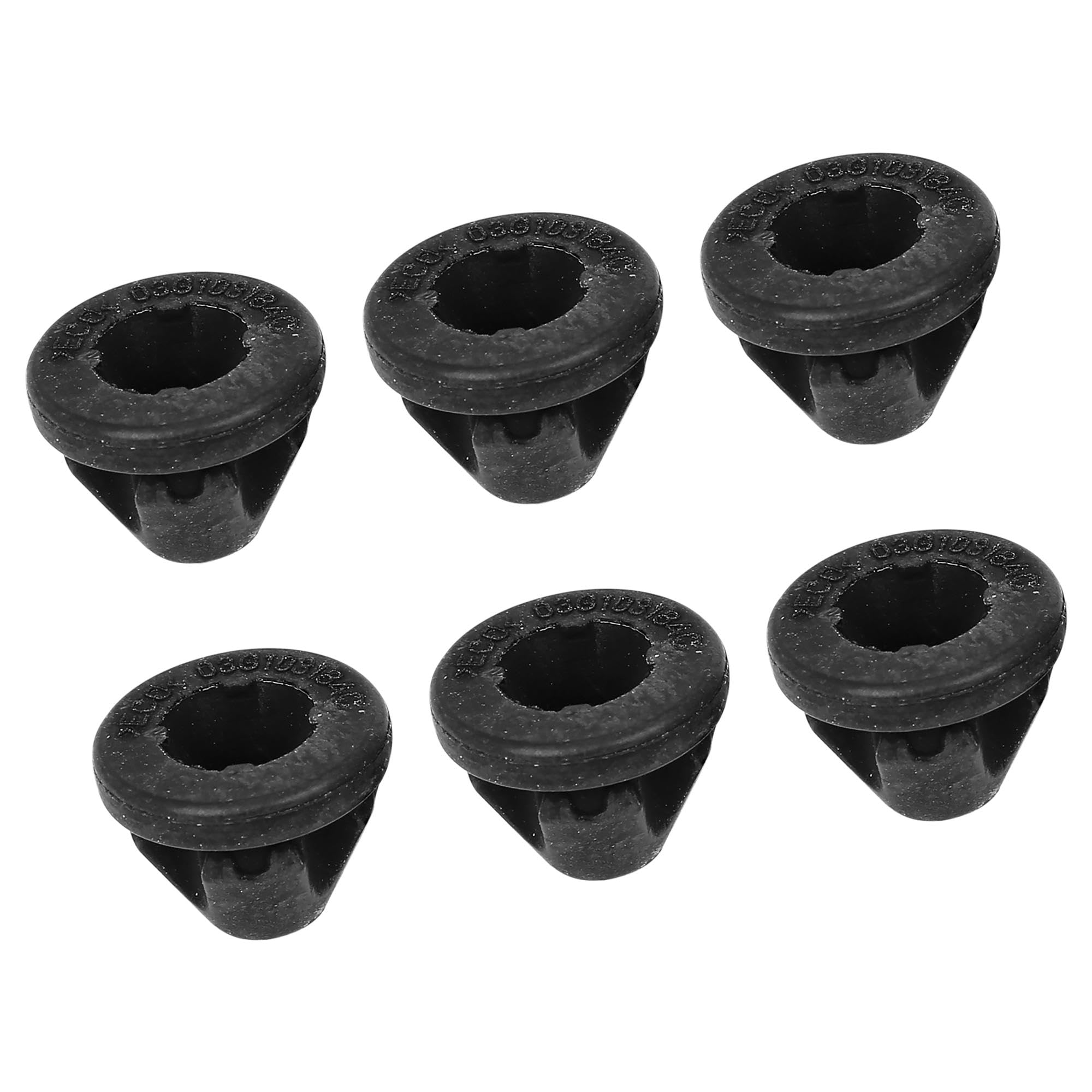Engine Cover Grommet 03G-103-184-C Socket for Volkswagen Jetta 2009-2010 Rubber Black (Set of 6)