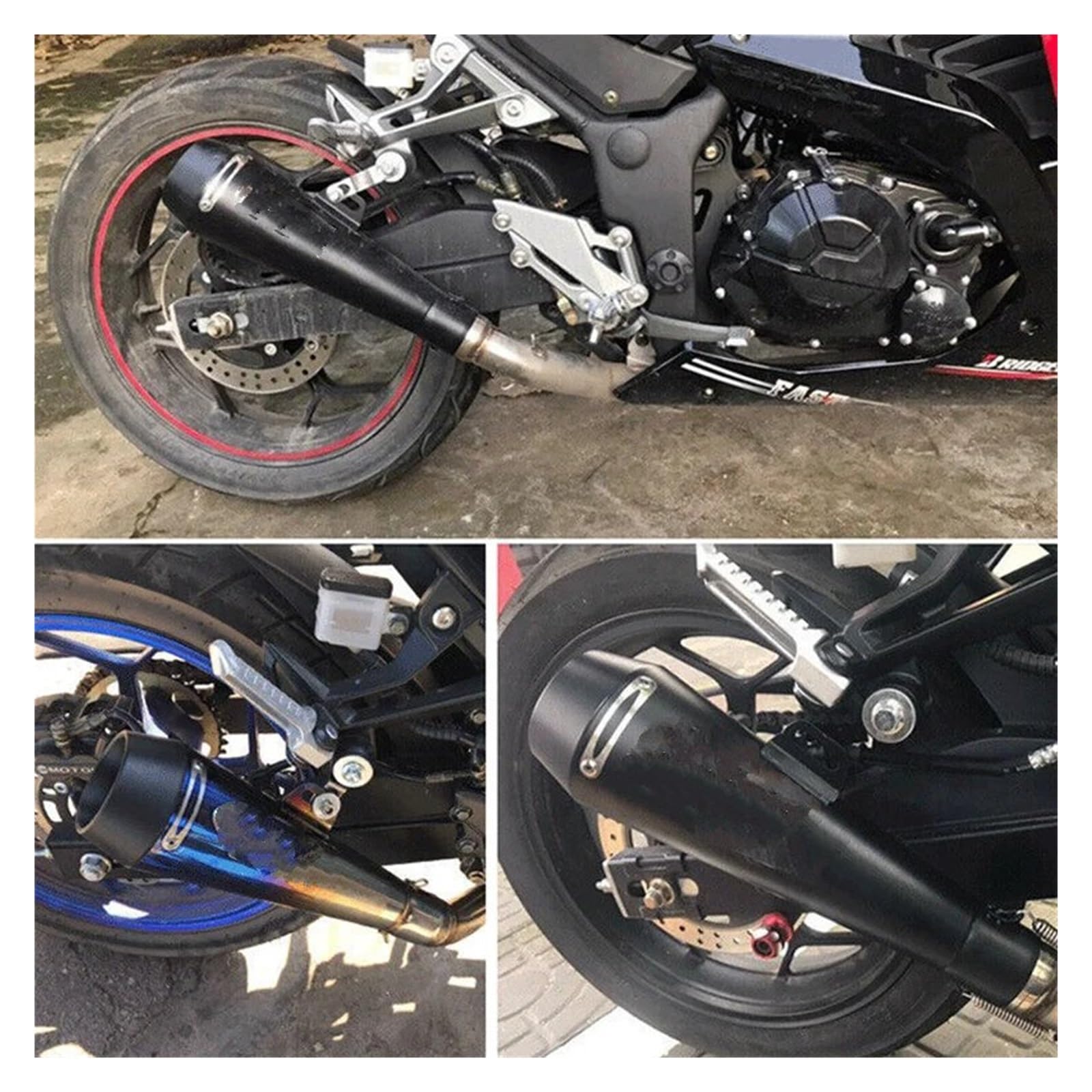silencioso escape moto Para Suzuki Para GSXR750 Para GSXR600 2011-2021 | Para GSX-R600 51MM tubo de escape de motocicleta GP silenciador de olla motocicleta Slip on(Titanio)