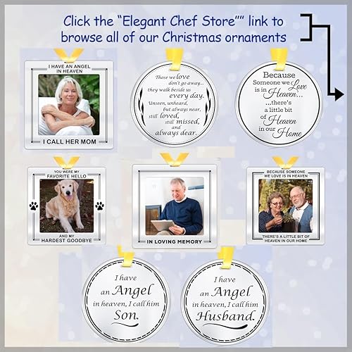 Miniatura 5 de Adorno conmemorativo de recuerdo de Navidad, porque alguien que amamos está en el cielo, regalo de condolencias de recuerdo, adornos de Navidad