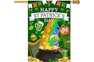 Double Sided Happy Saint Patrick's Day Outdoor Garden Flag - 28 x...