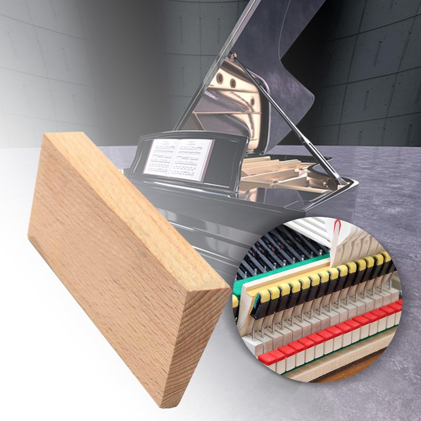 Piano Tuning Board Outil d'ajustement Accessoire d'entretien pour Piano à Queue Structure Robuste en Bois Adapté Aux Techniciens et Amateurs D, Style D