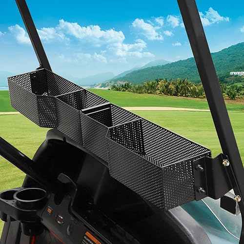 Miniatura 2 de Roykaw Carrito de golf delantero interior cesta de almacenamiento de tablero/bandeja organizadora para Club Car DS/Precedent/Tempo/Onward G&E
