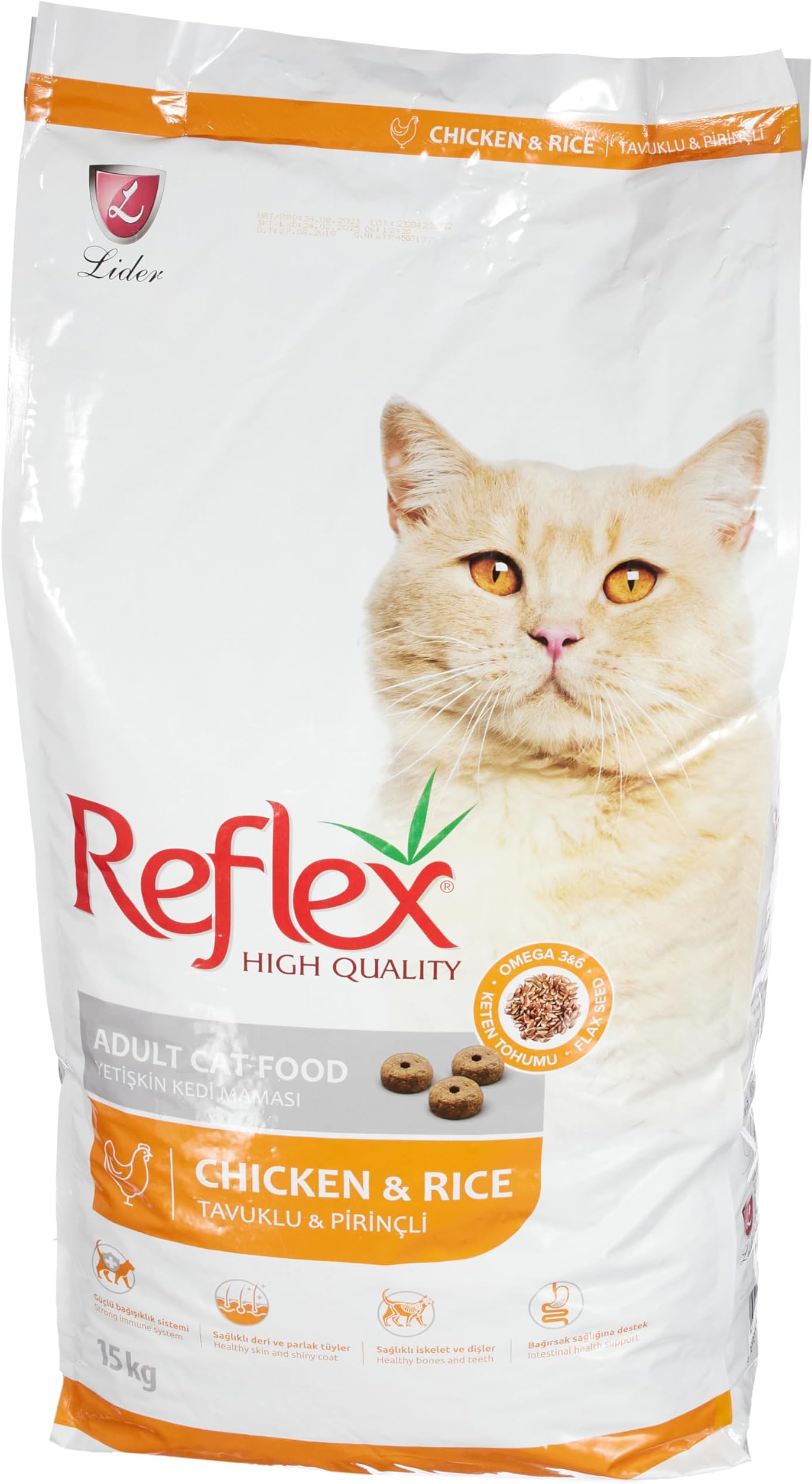 Lider Chicken and Rice Adult Dry Cat Food 15 kg
