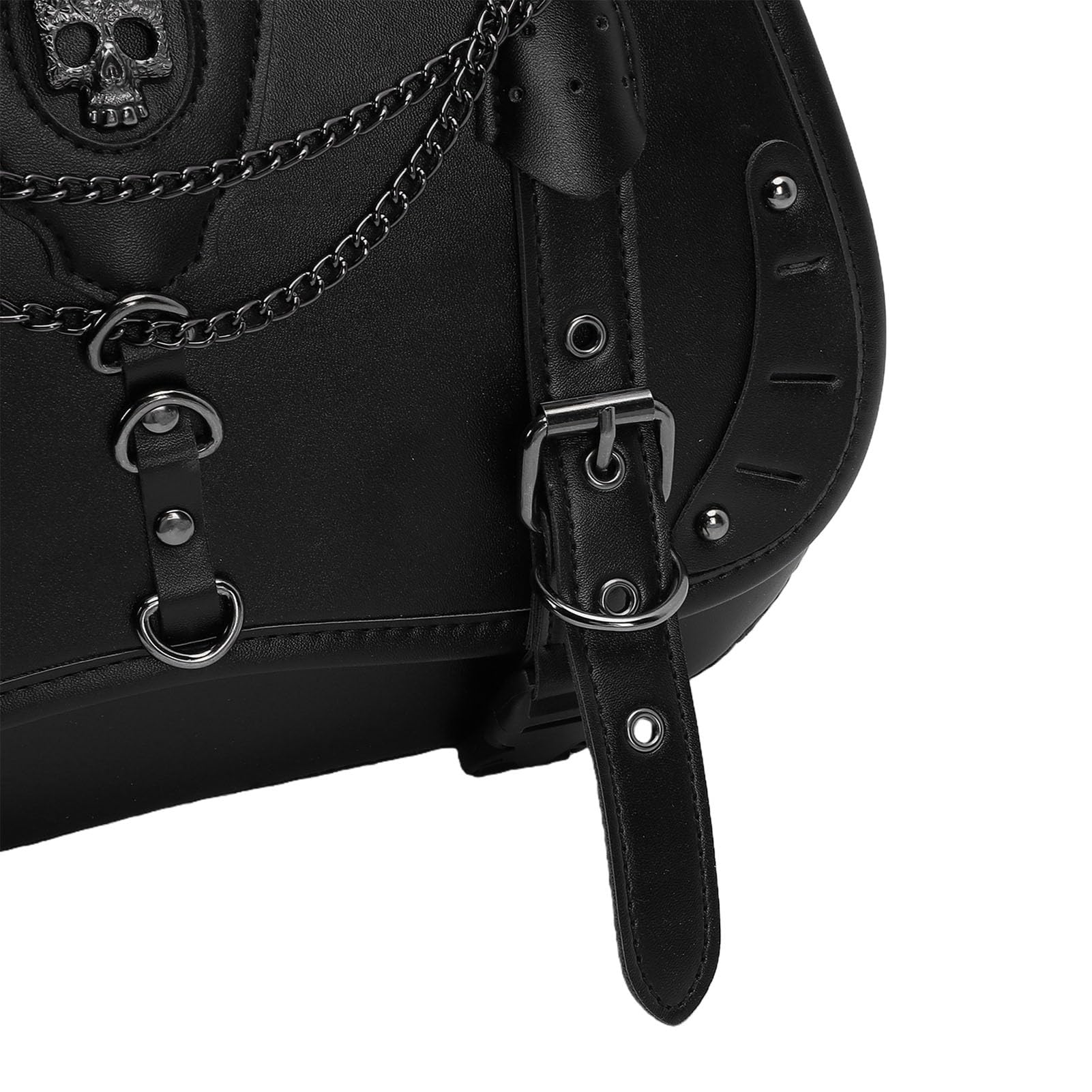 Aramox Alforjas para Motocicleta con Portavasos, Bolsa Lateral de 30 L de Cuero PU Impermeable con Correa de Liberación Rápida para Touring Cruiser