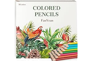 Colored Pencils 50 Pack - Ideal for Kids & Adults