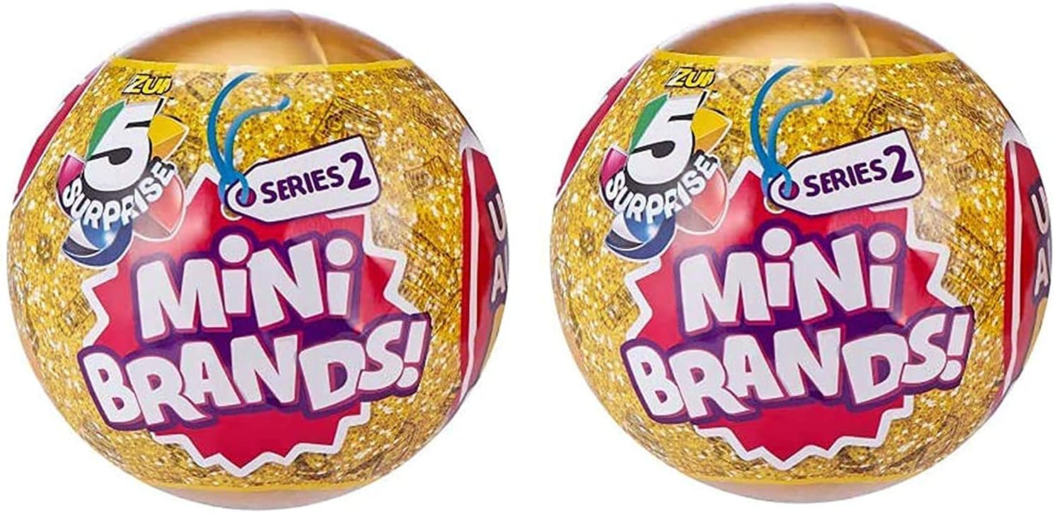 NS Kids Girls Mini Brands Series 2 Gold Capsule (Set of 2) with (1) Tic Tac Toy Mini Surprise- Holiday Birthday Bundle