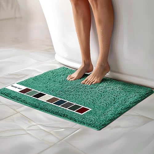 Miniatura 71 de Muddy Mat Alfombras de baño de felpilla de secado rápido, antideslizantes, lavables, extragruesas, suaves y altamente absorbentes, para baño, cocina