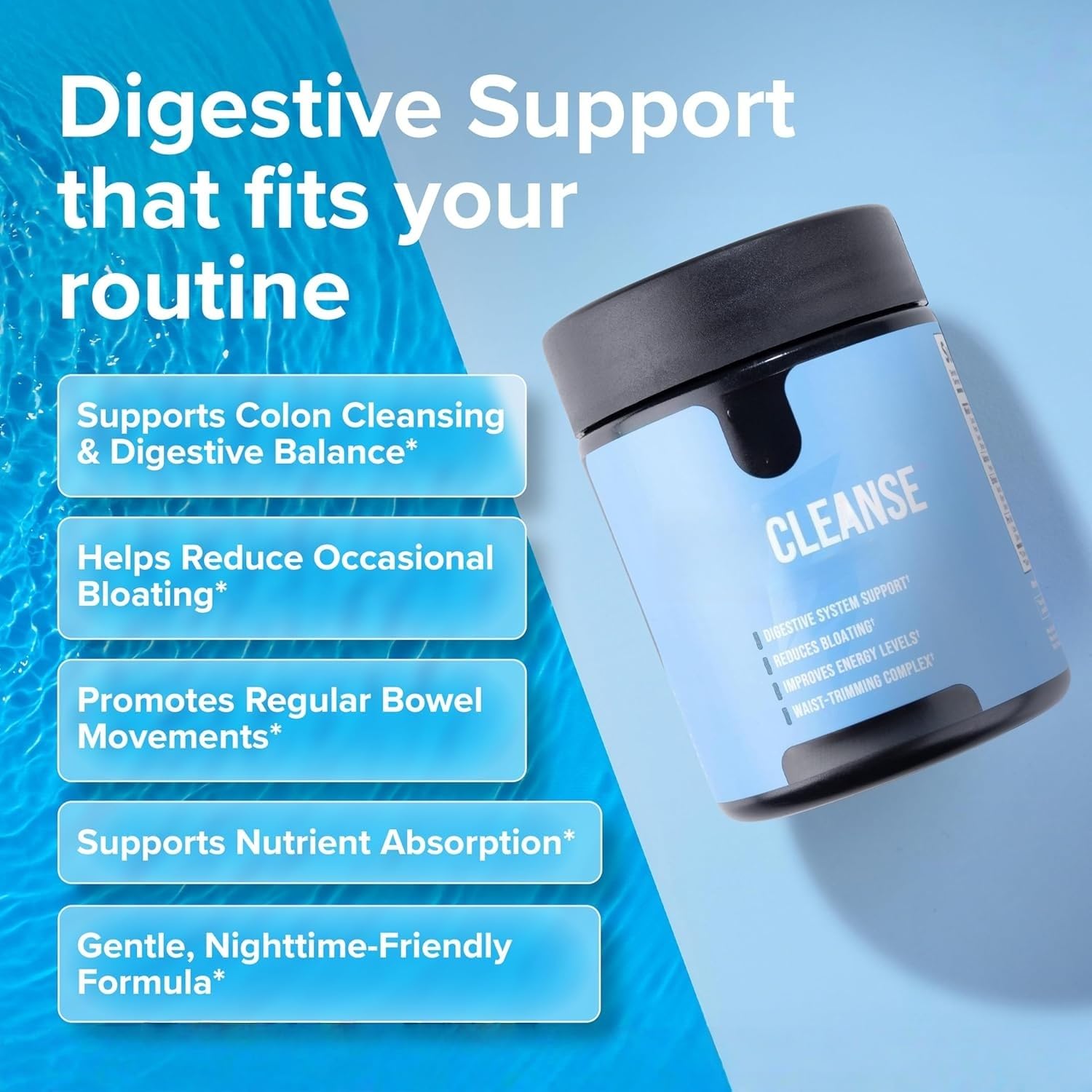 Apoya la salud digestiva, suaviza las heces, reduce la hinchazón y alivia el estreñimiento ocasional.,2pcs