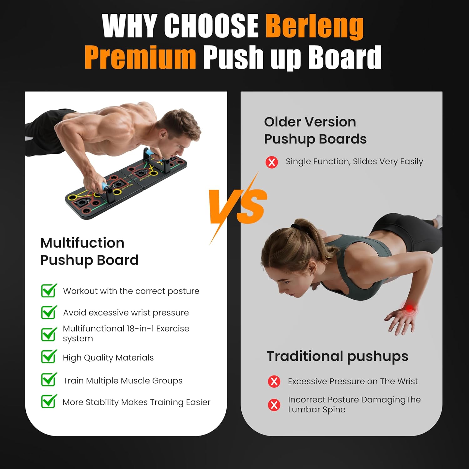 Push Up Board,Portable Dismountable 17 in 1 Push Up Bar at Home Gym,Professional Muscle Training Equipment is Available for Men and Women,The Ideal Gift for Fitness Enthusiasts,Pushup Board Set