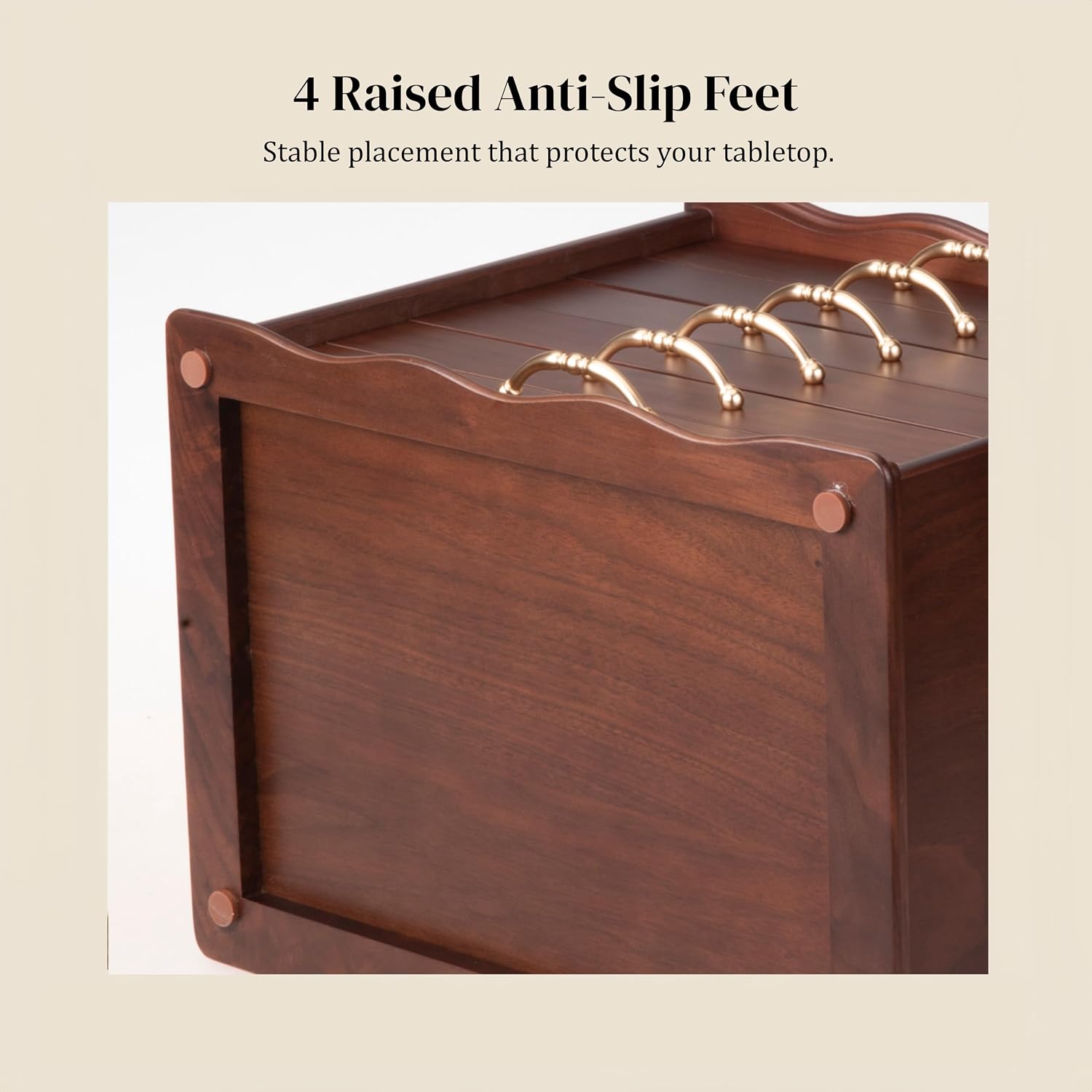 KINTNESS Black Walnut Wooden Jewelry Box - 6 Drawers Solid Wood Large Jewelry Organizer with Secret Compartment for Women Girls, Jewelry for Bracelet, Necklace, Ring, Earring