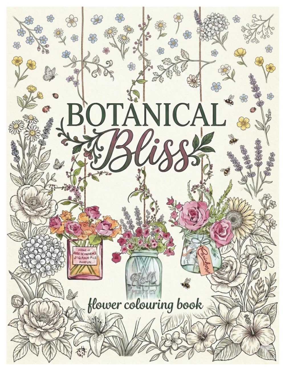 Botanical Bliss: Flower colouring Book