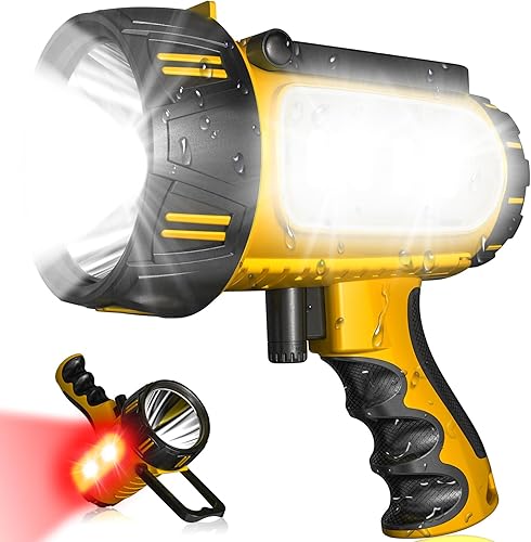 Proyector súper brillante de 100.000 lúmenes, linterna recargable de 10000 mAh, foco de mano, luz de punto de funcionamiento al aire libre más de 72